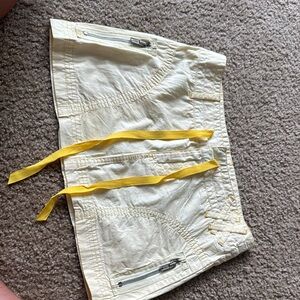 Wet Seal Cream Skirt with Yellow Accents